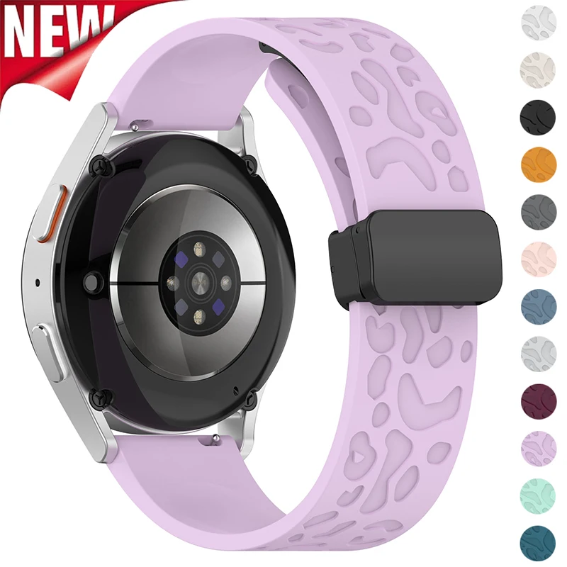 

Магнитный силиконовый ремешок 18 мм, 20 мм, 22 мм для Samsung Galaxy Watch 7 6 5 4 40/44 мм, сменный ремешок для часов Huawei GT 5 4Pro 46 мм
