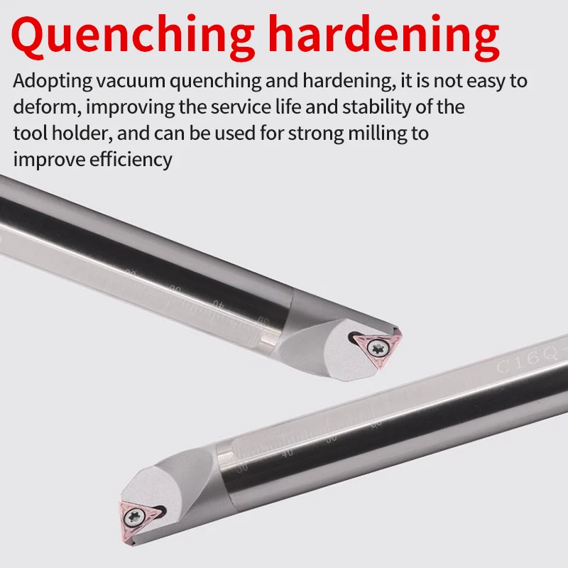 Penyangga alat bubut lubang dalam CNC C08K/C10K/C12M-STUCR09/11 baja tungsten yang diperkeras dan tahan guncangan