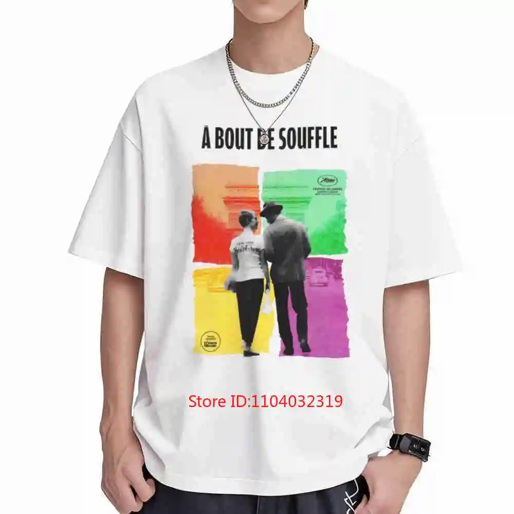 Jean Luc Godard Breathless 1960S Short Sleeve Tee 100% Cotton T-Shirt