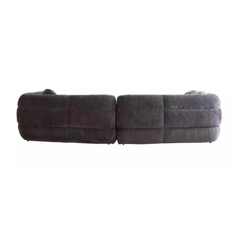 Italian simple fabric straight row sofa