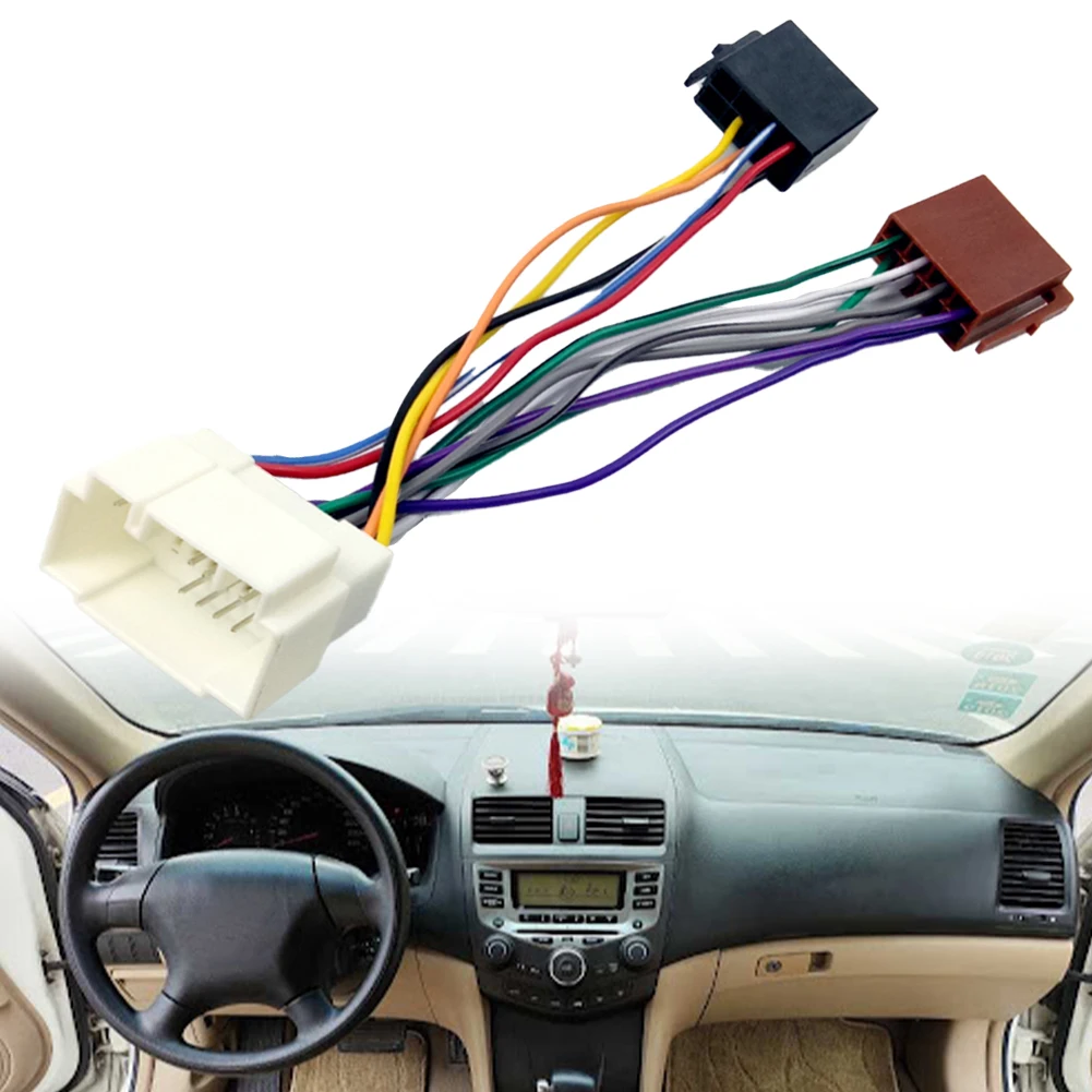 Car Audio System 16pin Car Radio Adapter 16pin Adapter Cable 16pin Interface Anti-corrosion Feature Easy To Install