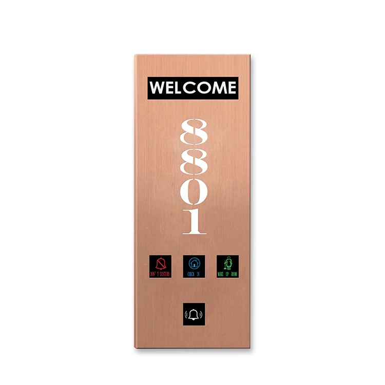 Smart Touch Screen Hotel Electronic Doorplate number signs door plate with room number