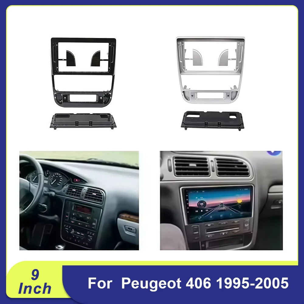 

Панель лицевой панели автомобильного радио 9 дюймов для Peugeot 406 1995-2005 гг. — комплект адаптеров для крепления на приборной панели»