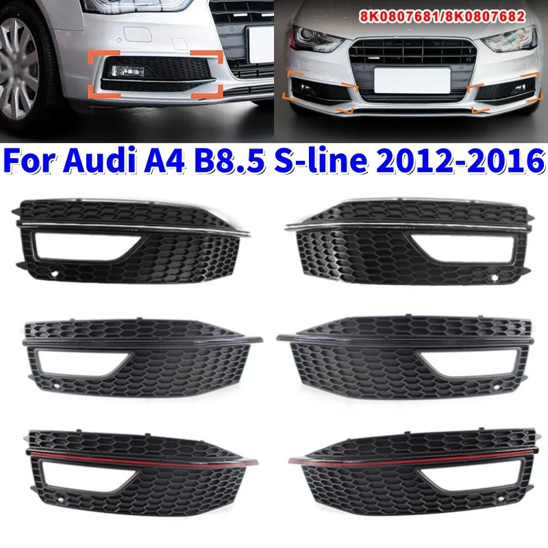 

ABS Front Bumper Fog Light Cover Car Accessories For Audi A4 B8.5 S-line 2012-2016 8K0807681/8K0807682