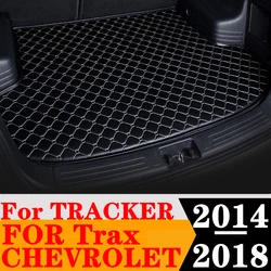 Car Trunk Mat For Chevrolet Trax Tracker 2018 2017 2016 2015 2014 Rear Cargo Liner Tail Boot Tray luggage Pad Carpet AUTO Parts