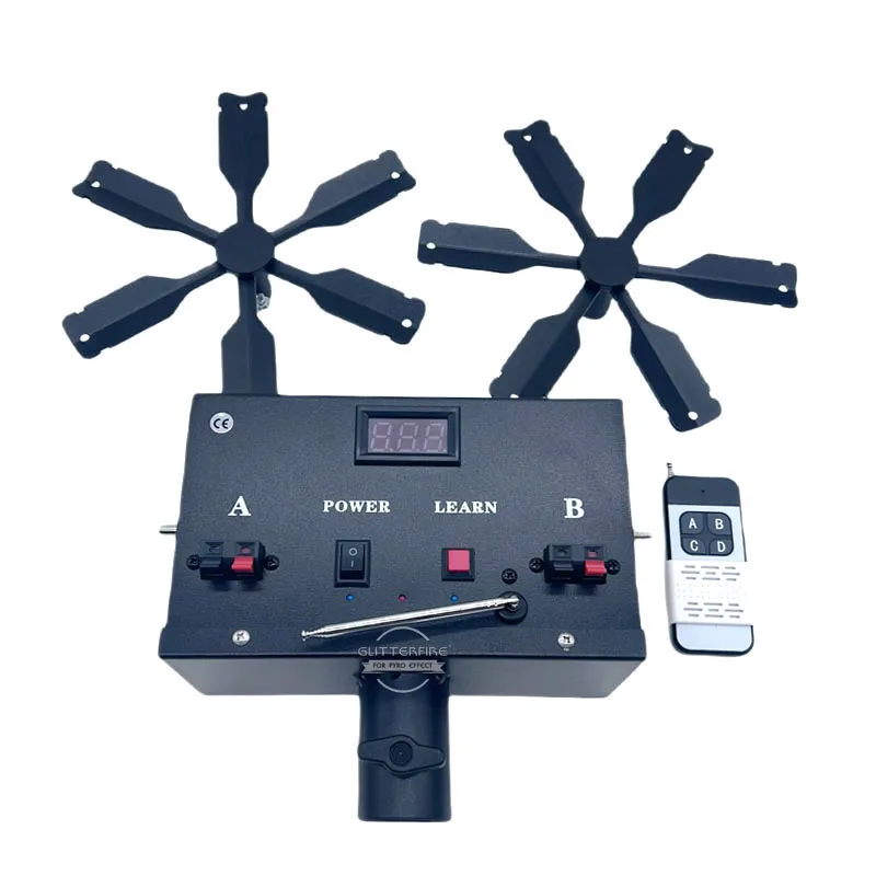 Wireless remote control double wheel cold fountain stage effect machine