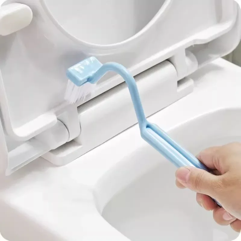 New Toilet Cleaning Brush S Shape Portable Wc Scrubber Curved Side Bending Handle Corner