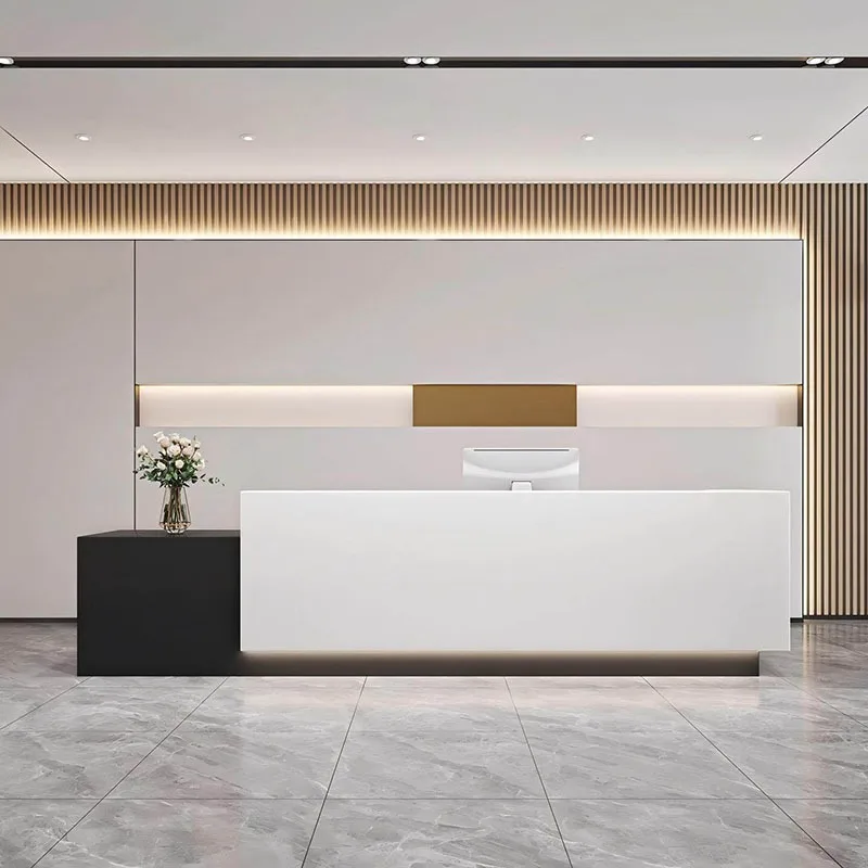 

Industrial Commericial Reception Desks Design Modern Counter Luxury Reception Desks Checkout Business Bureau Office Furniture