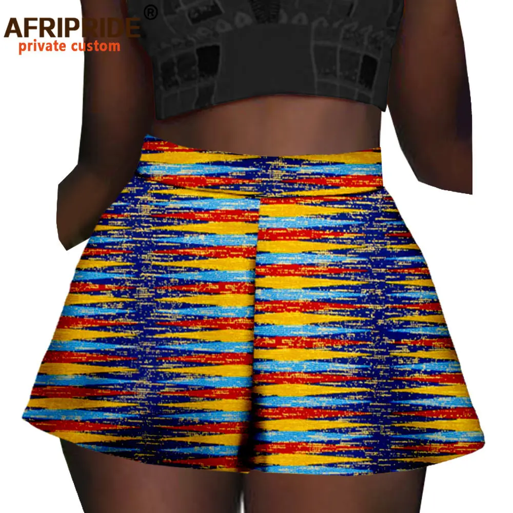 2025 Summer African Ankara Print Shorts for Women Casual Short Pants Pure Cotton Batik Print Pattern African Shorts A2021004