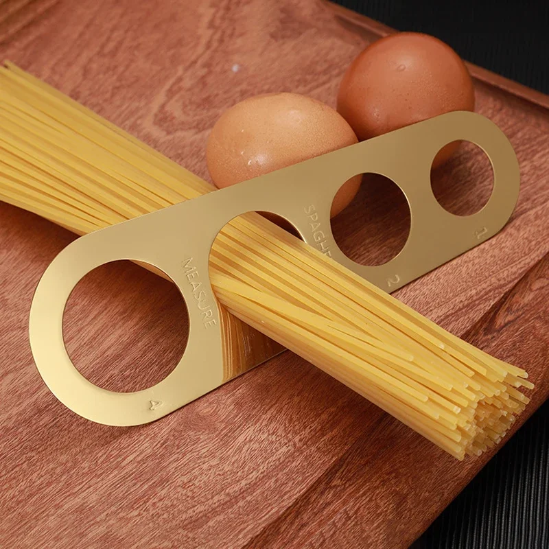 1pc-Kitchen Accessories Stainless Steel Pasta Noodle Measure 1Pcs 4 Holes Spaghetti Measurer