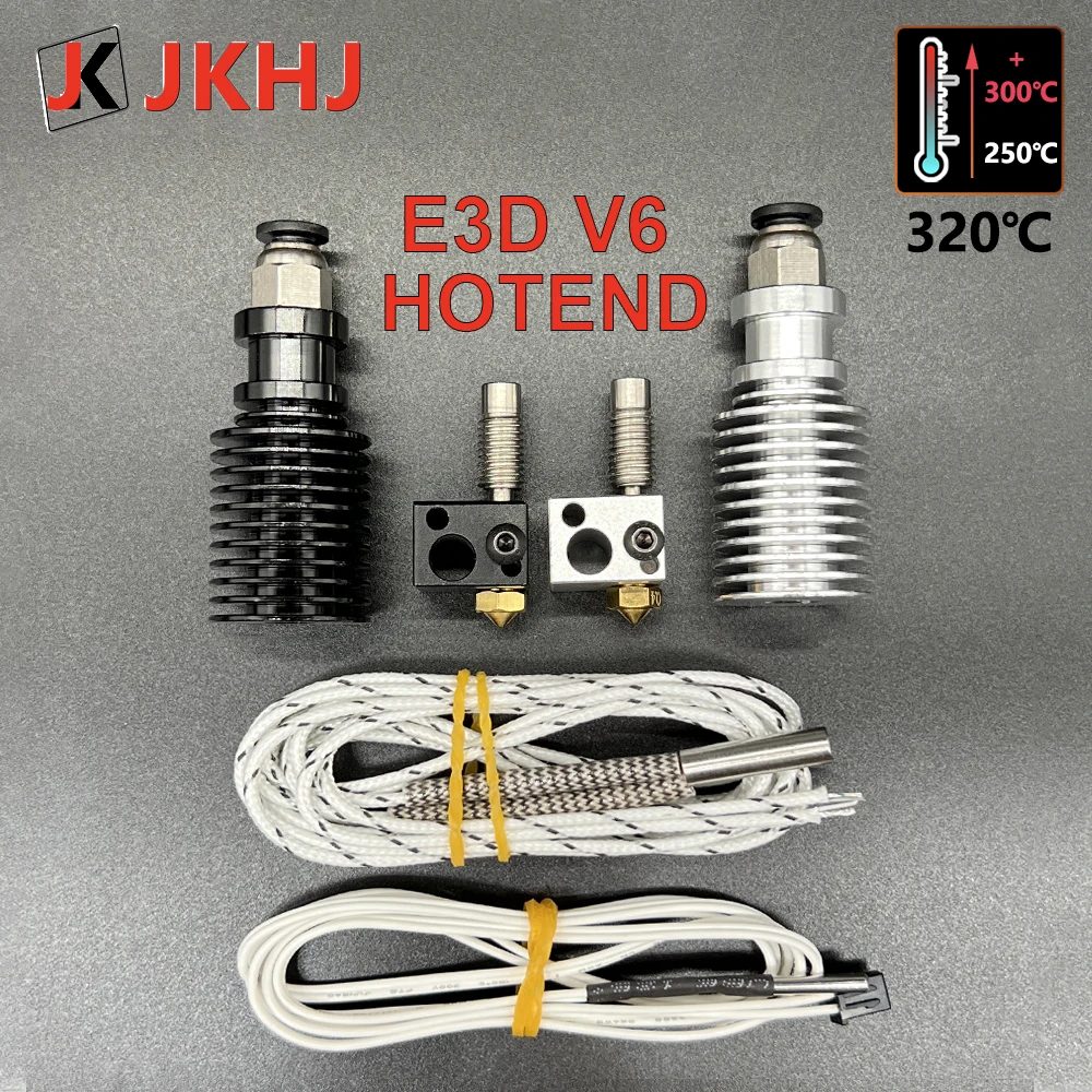 E3D V6 Hotend Kit 3d Printer Accessories 320℃ High Temperature Voron 2.4 J-head Remote Extruder Parts 12V 24V 1.75/0.4MM