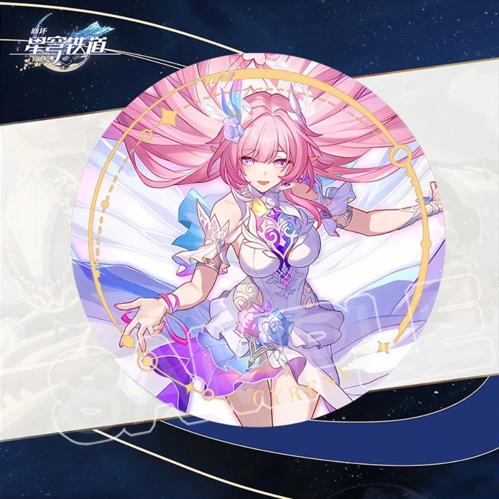 Honkai: Star Rail Game Merch Acrylic Standee Cyrene‌‌ Badge Keychain for Desk Bag Decoration Collectible Gift for Game Fans