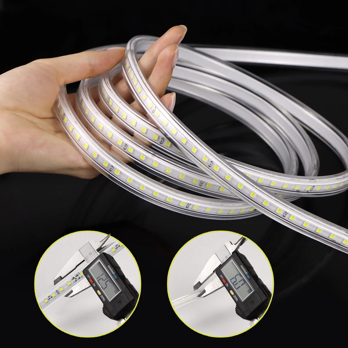 High Quality 110V 220V LED Strip Lights 2835SMD 120LEDs/M Flexible Outdoor Waterproof Tape For Kitchen Cabinet Shelf Closet Lamp