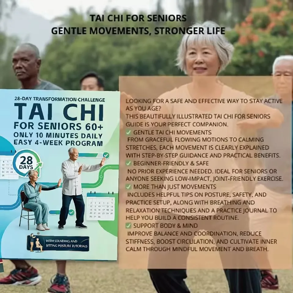 Tai Chi Fitness Manual Book for Seniors and Beginners Protects Joints and Strengthens Muscles Improves Balance To Prevent Falls view 4