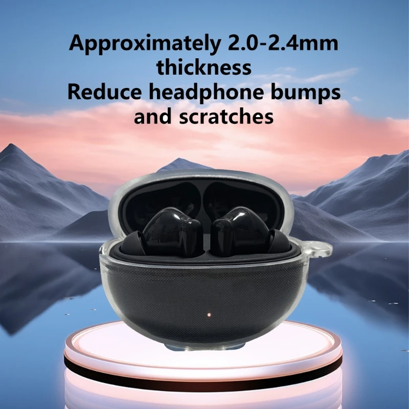 حافظة واقية شفافة لسماعات الرأس مناسبة لهاتف Huawei FreeBuds 6iCover غطاء مقاوم للصدمات وغطاء قابل للغسل ومضاد للغبار وجلد حماية