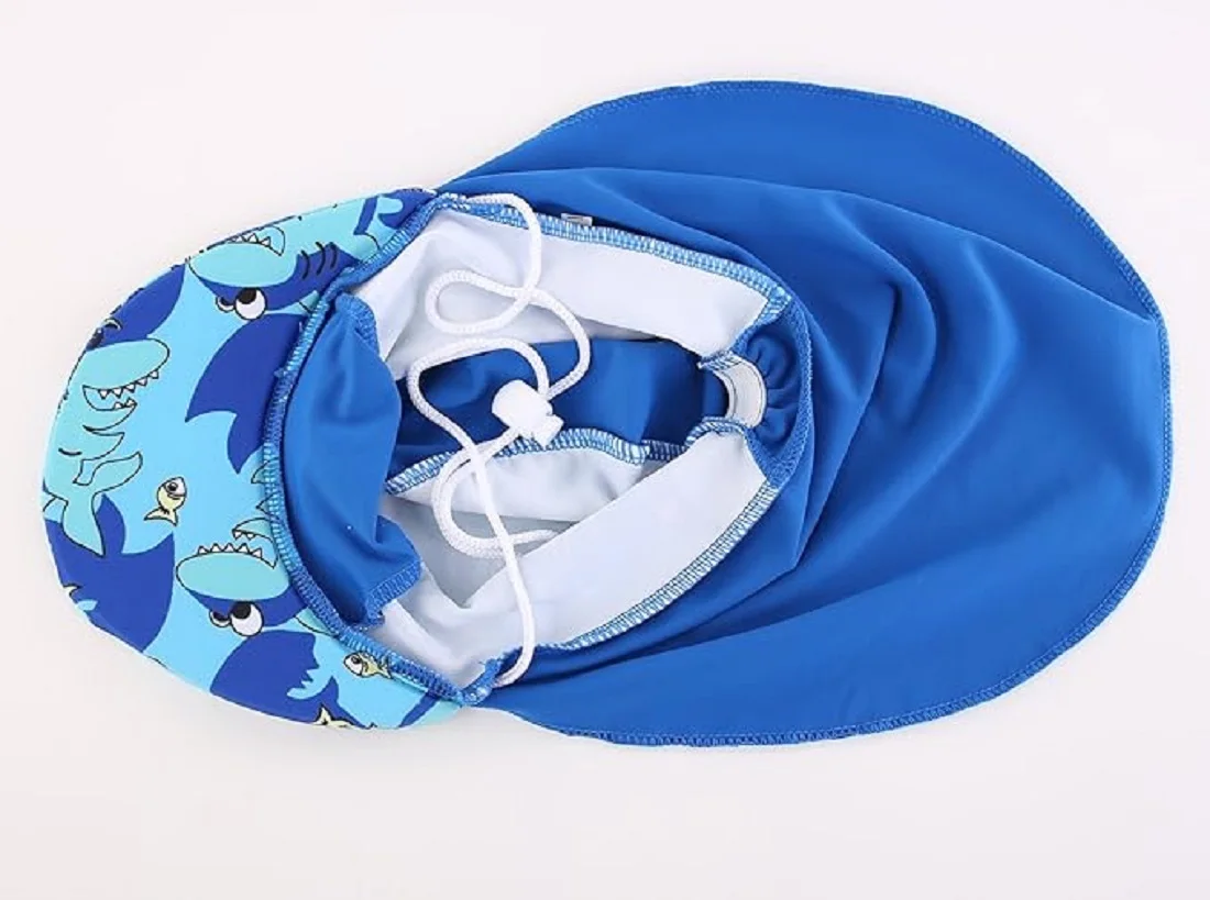 Connectyle Boys Girls Children Sun Hat Long Flap Quick Dry UPF50+ Sun Protection Cap Surf Up Swim Hat