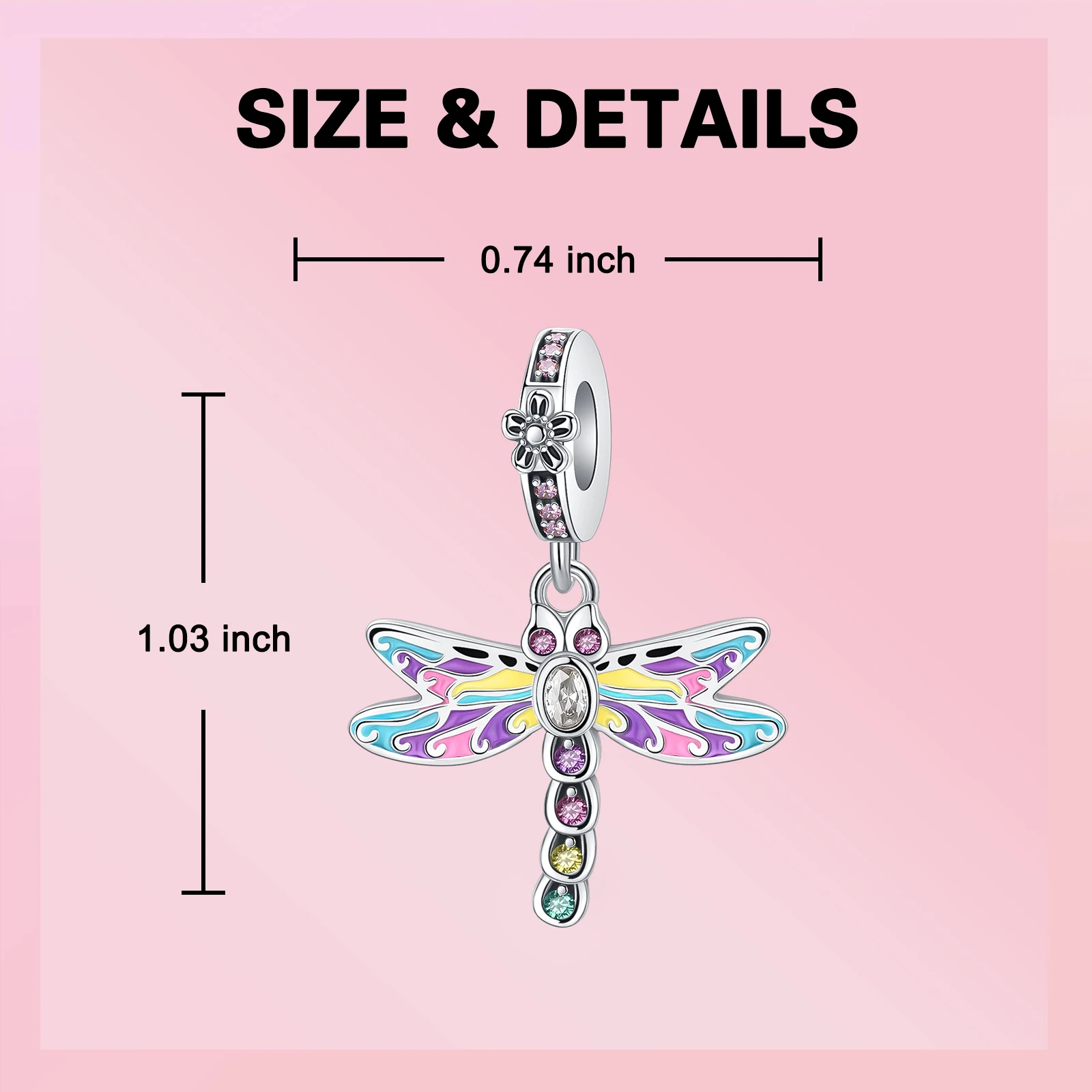 925 Sterling Silver Nature Insect Animal charms Butterfly & Dragonfly Dangle Charms Fits Bracelets Jewelry Gift for Women