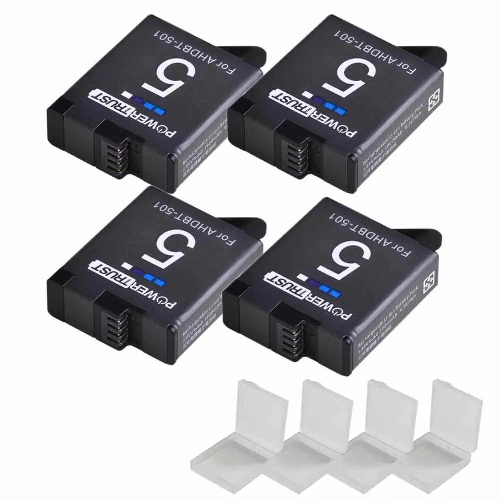 10Pcs AHDBT-501 Battery 3.85V 1600mAh for GoPro8 Hero 8 Hero 7 Hero 6 Hero 5 Akku Action Camera Batteries  AHDBT-801 AHDBT501