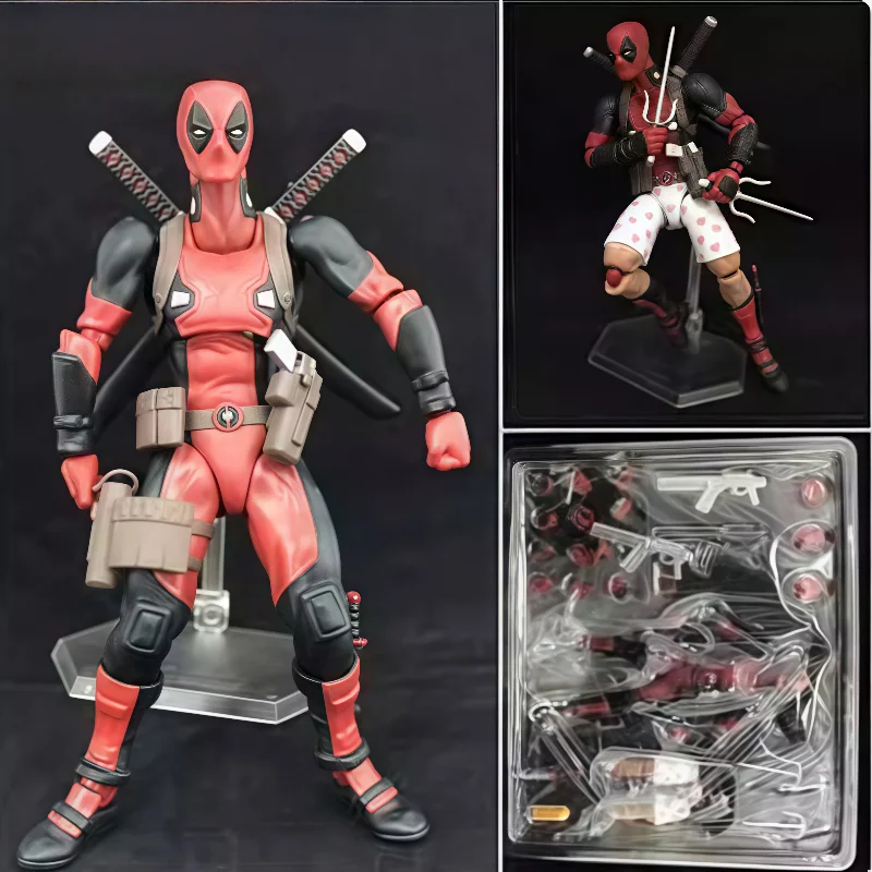 

New Marvel The Avengers Deadpool Cartoon Creative Articulated Action Figure Model Personalized Cool Ornament Children'S Toy Gift