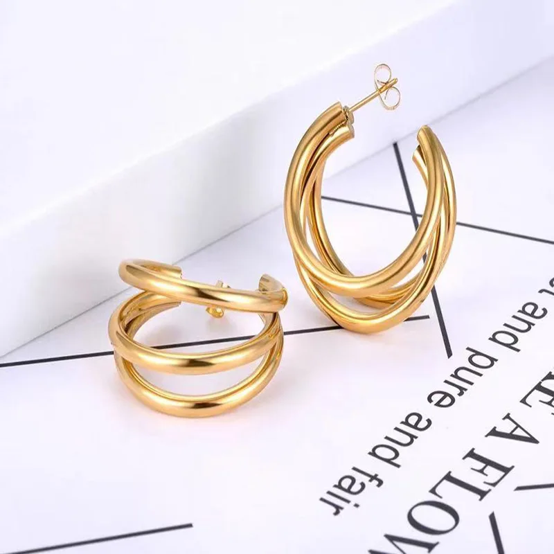 Matte Metal Earrings Minimalist Gold Silver color Circle Geometric Round Earrings for Women Girl Wedding Party Jewelry