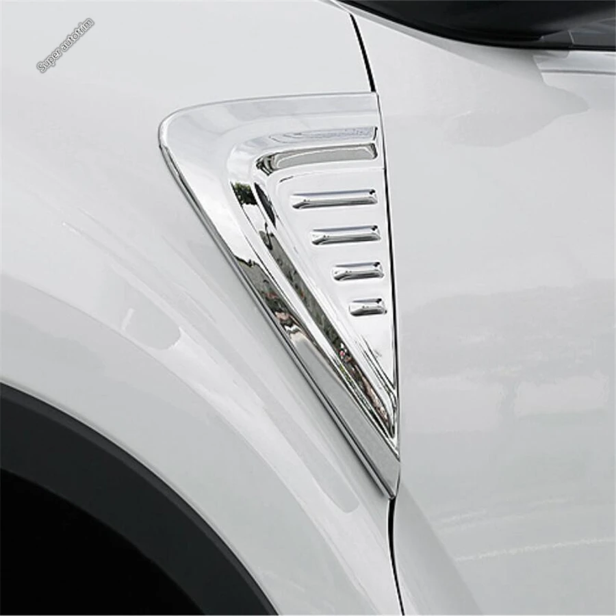 2PCS Chrome Car Side Air Flow Vent Fender Hood Decorative Cover Trim Sticker ABS Fit For Toyota C-HR CHR 2016 - 2022 Accessories