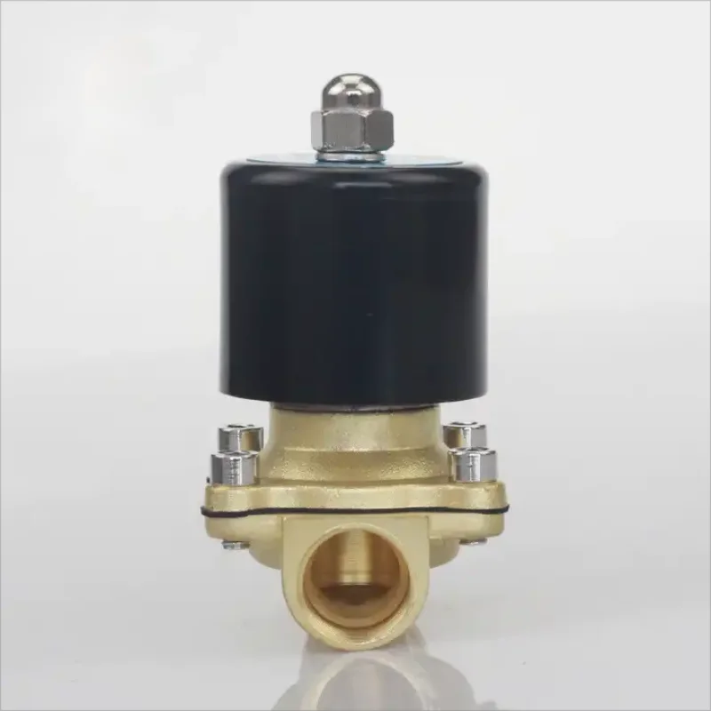 1/4 inch 2 Way Normally Closed Solenoid Valve 220V 12V 24V  Air Diesel Oil Brass Solenoid Valve