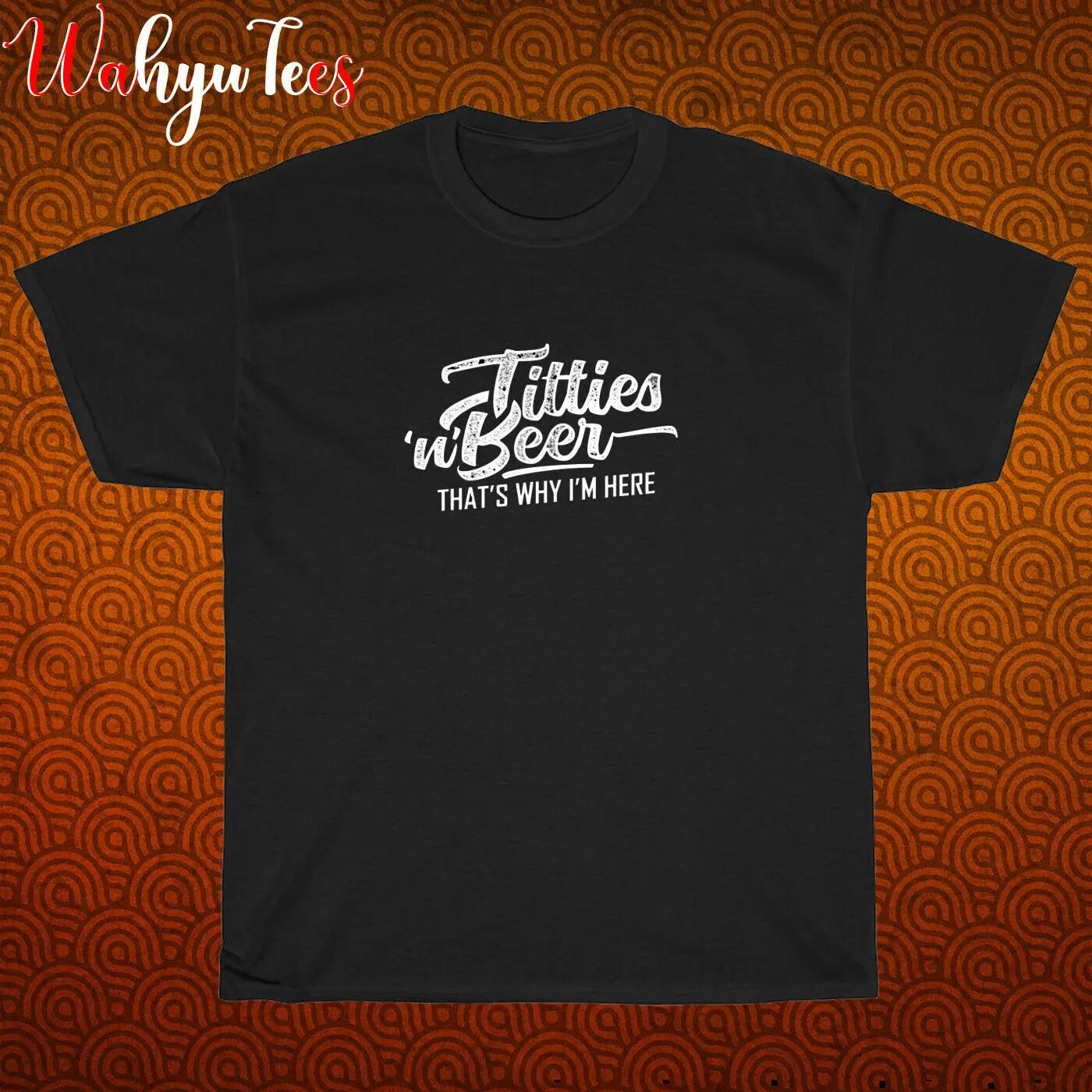 New Shirt Titties That's Why I'm Here Logo Black/Navy T-Shirt Size S-5XL