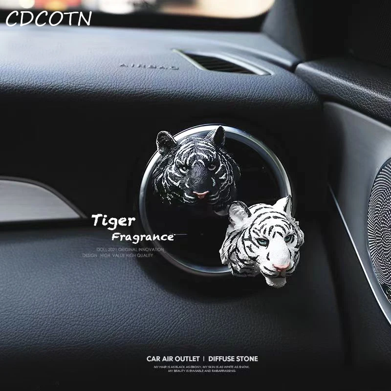 Creative Handmade Animal Cute Tiger Plaster Car Air Freshener Auto Interior Decoration Car Perfume Diffuser Ornaments Accessorie