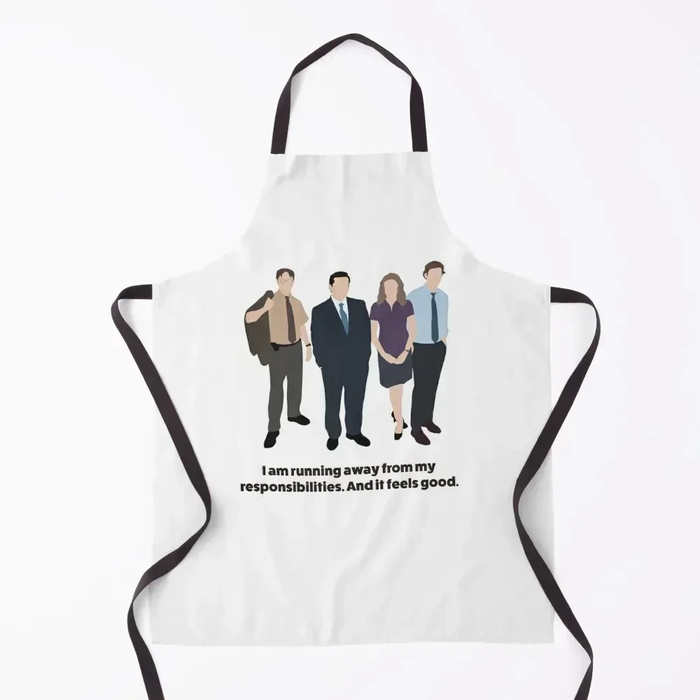 

The Office US I am running away from my responsibilities. And it feels good. quote Apron Men kitchen barber men Dress Apron