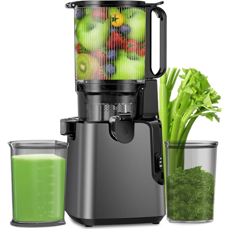 

Juicer Machines with 5.4 Large Feed Chute 400W Cold Press Juicer for Whole Vegetables and Fruits Slow Masticating juicer Easy t