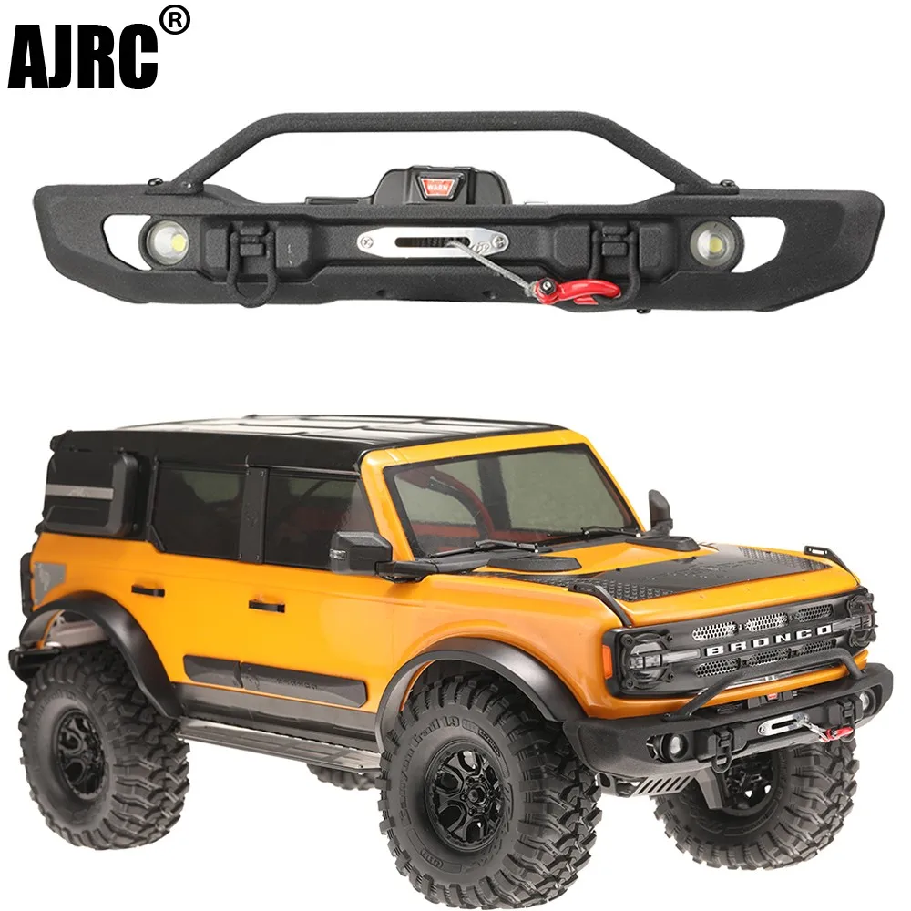 For 1/10 Rc Crawler Car Axial Scx10 Iii Trax Trx4 Bronco Can Be Installed Winch Widened Front Bumper