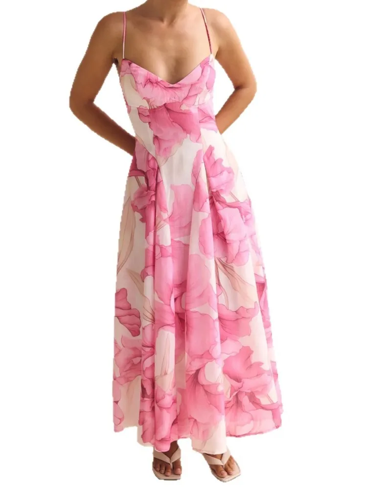 Sommer-Vertuschungen für Damen, Badeanzug, Spaghettiträger, Bademäntel, Badeanzug, 2026, neue einfarbige Strandurlaub-Maxikleider, Vertuschung