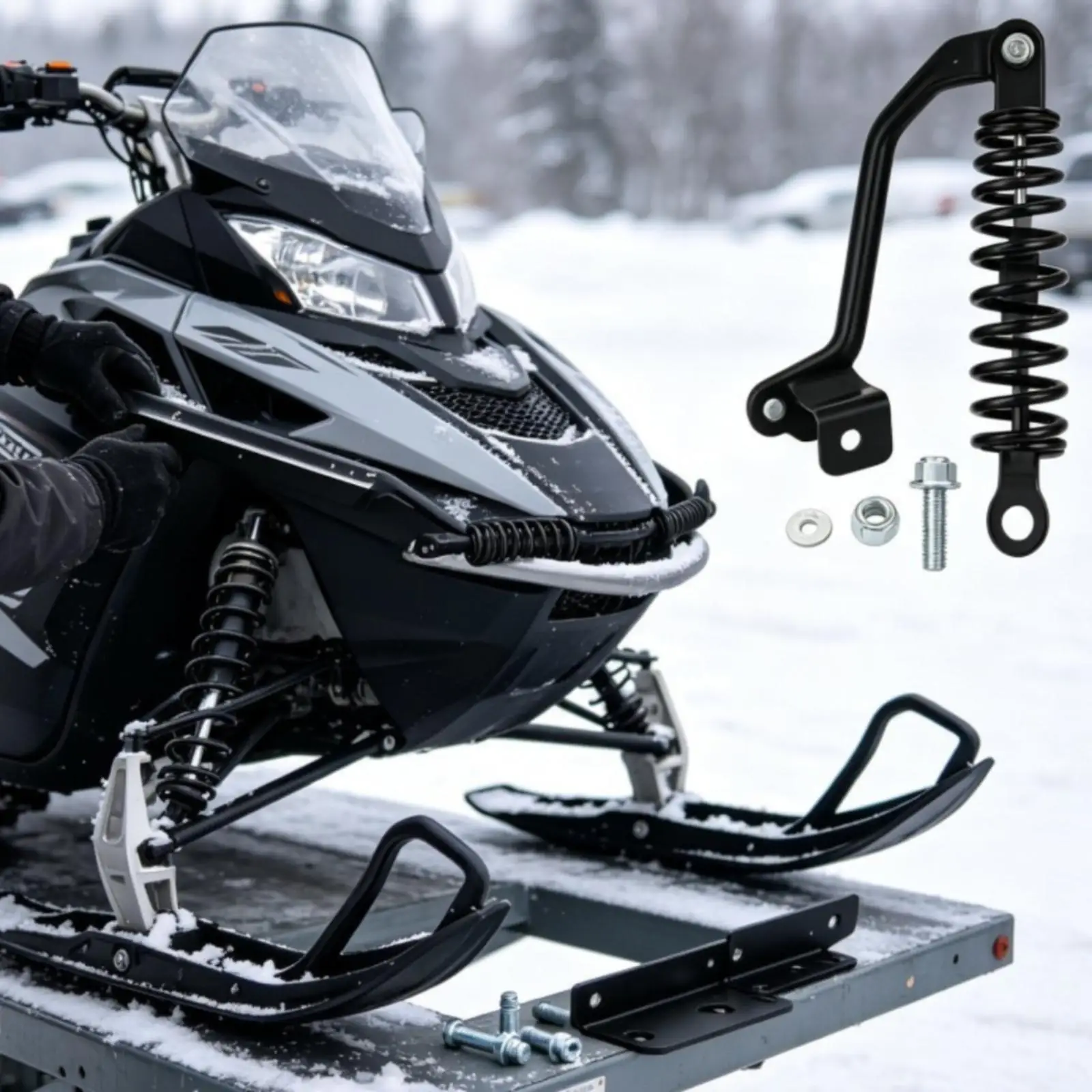 Snowmobile Ice Long-Lasting Snowmobile Snow Scratchers Kit Easy to Install
