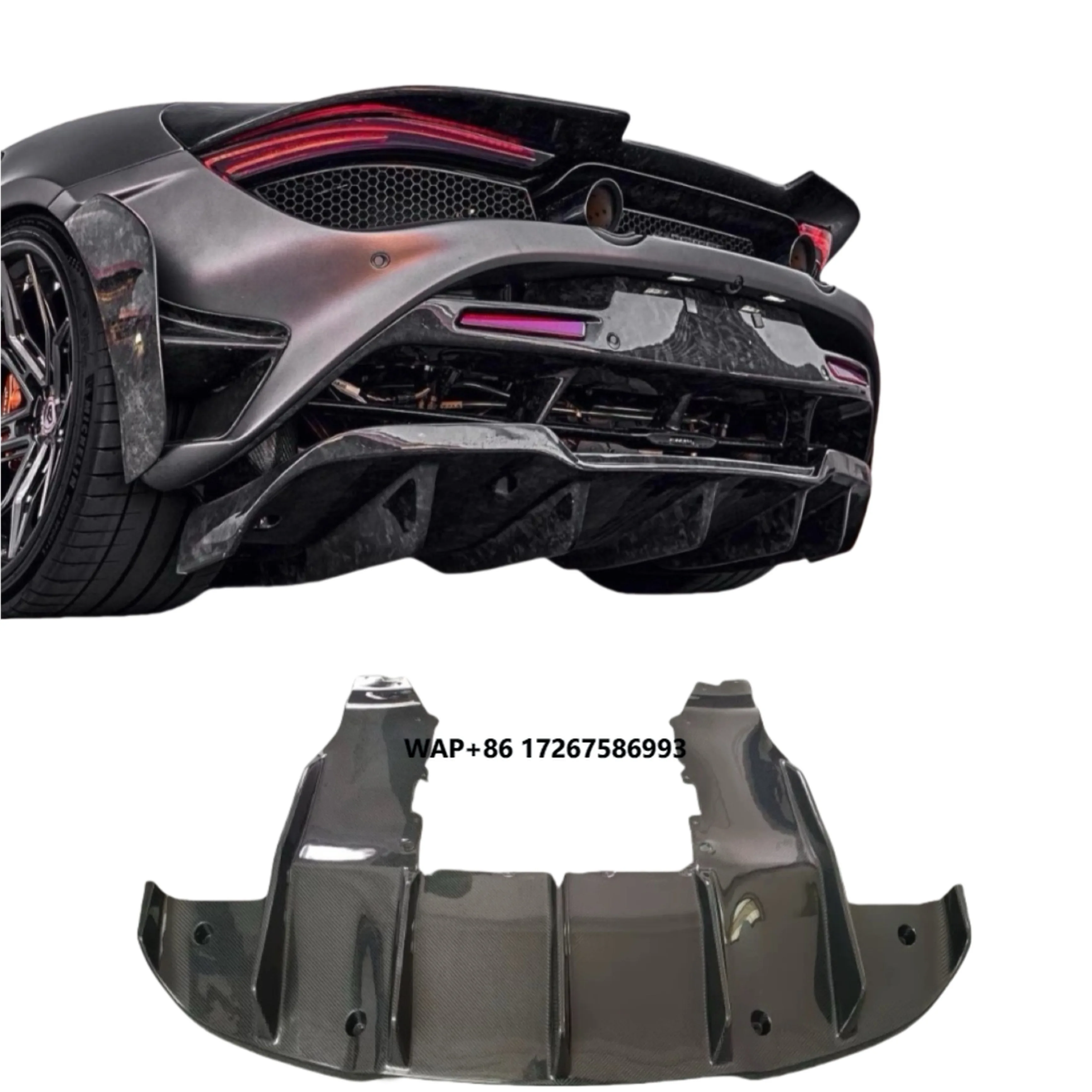 

RY Style Carbon Fiber Body Kit for McLaren 720s Carbon Fiber Rear Diffuser Spoiler Body Kit
