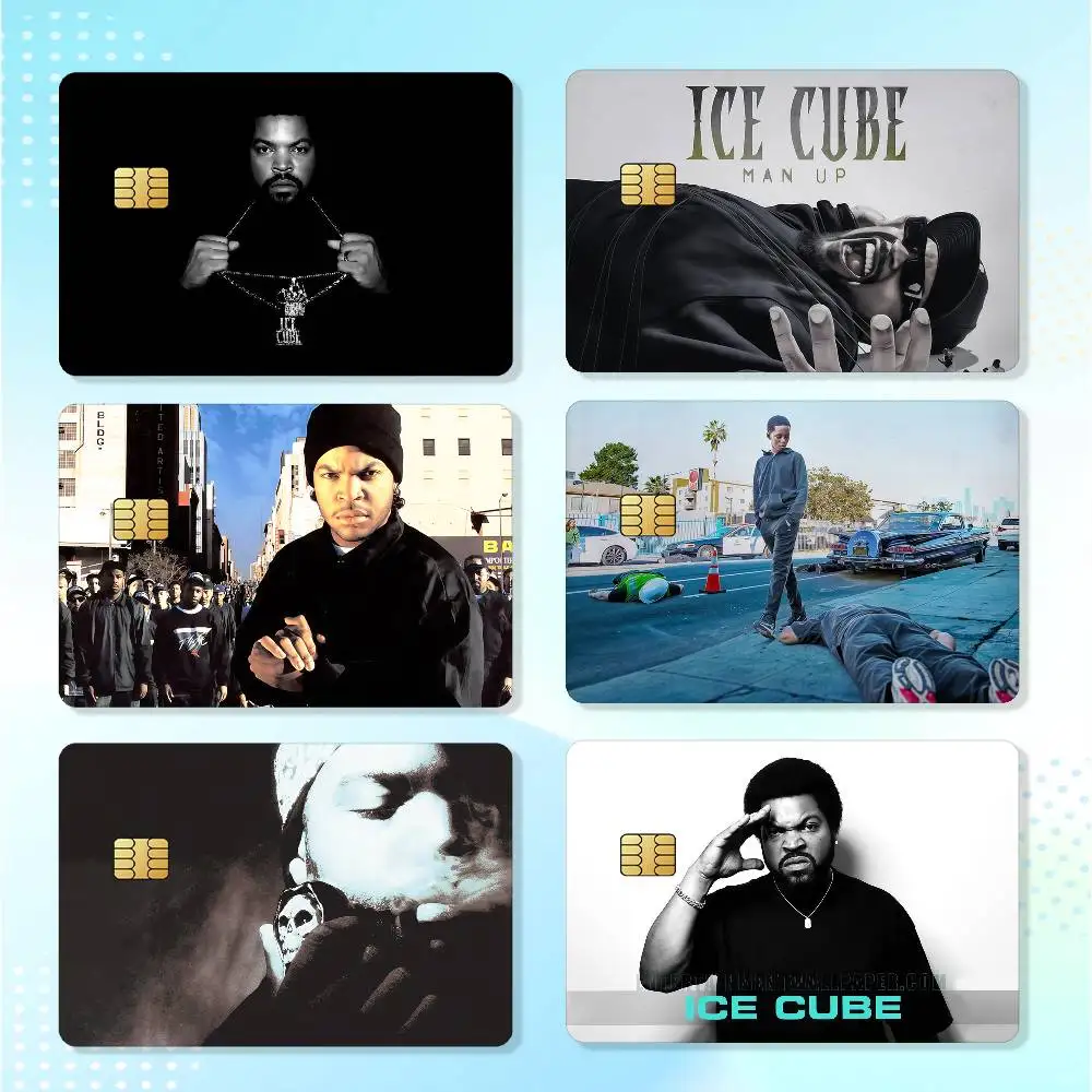 Singer I-ice Cube Man Up Waterproof Card Stickers For Credit Cards Debit Cards And Transit Cards 4pcs