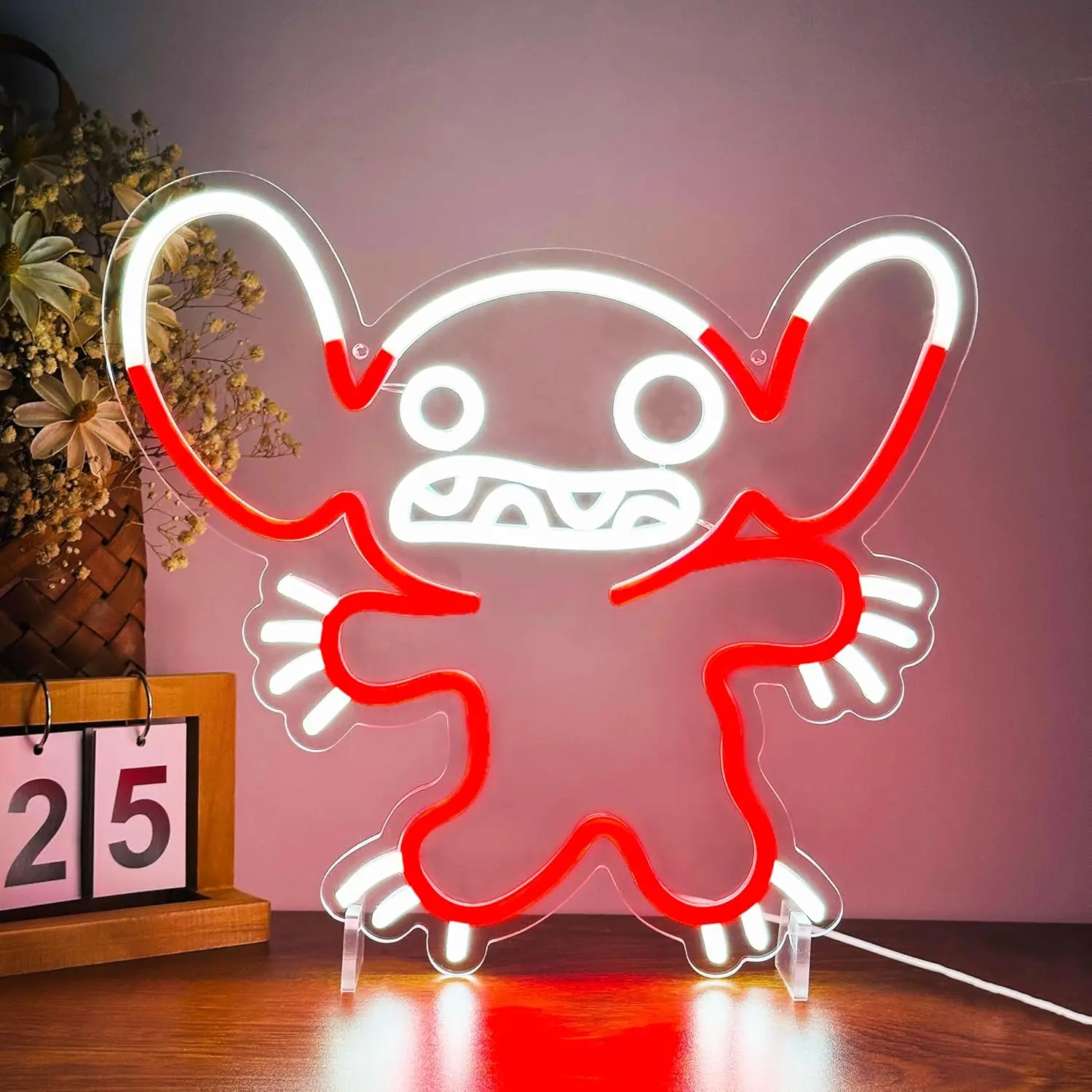 

Cute Monster LED Neon Sign USB Dimmable Neon Light Sign for Gameroom Bedroom Bar Livingroom Birthday Party Gift Wall Decor
