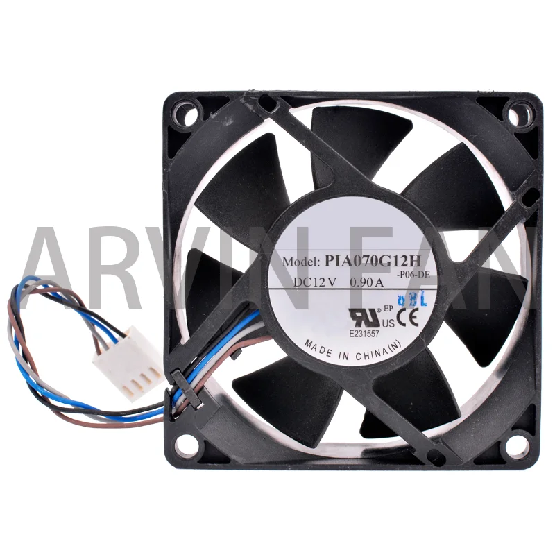 

Brand New Original PAI070G12H 7cm 7025 70mm 70x70x25mm DC12V 0.90A 4 Lines Computer Case CPU High Air Volume Cooling Fan