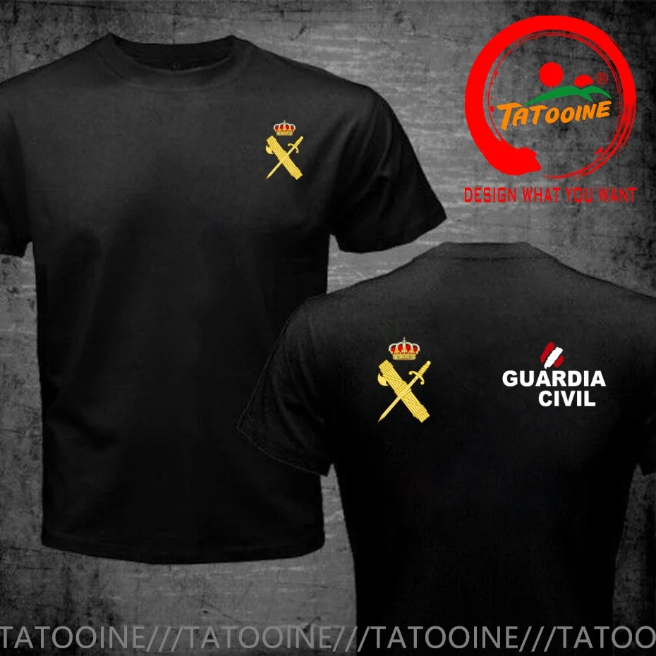 Spain Guardia Civil Espanola Emblem T Shirt Men Fashion Trendy Casual Clothing Stylish Tops Tee Shirt Leisure Tshirt