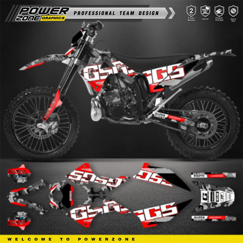 PowerZone Custom Team Graphics Backgrounds Decals Stickers Kits For GASGAS Gas Gas 2010 2011 EC MC 200 250 300 350