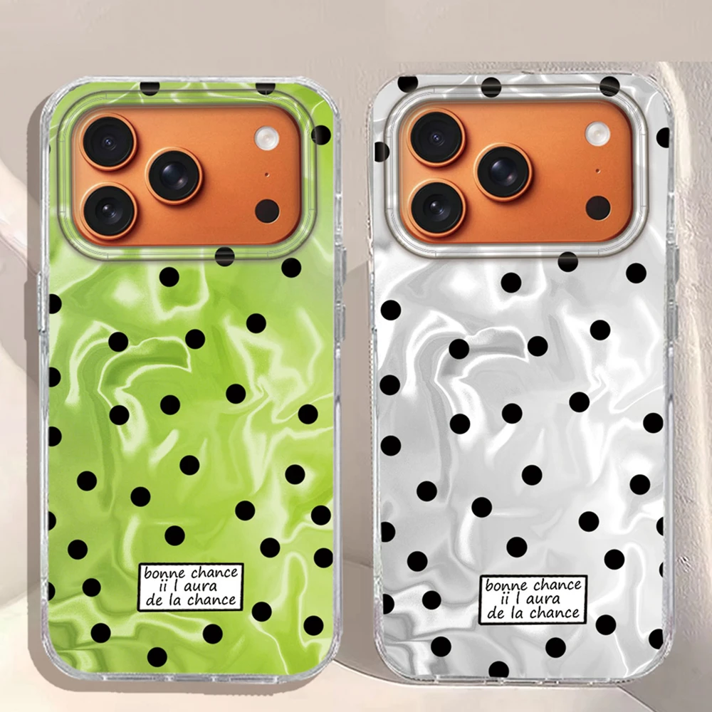 Schwarze runde Punkte, Wasserstruktur, Handyhülle für iPhone 17, Air 16, 16e, 15, 14, 13, 12 Pro Max 7 8 Plus X XS XR SE 2022 2020