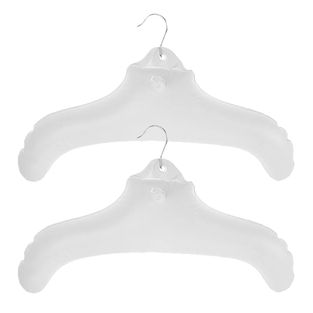 

2 Pcs Inflatable Hanger Hangers Travel Clothing Space Saving Closet Clothes Wardrobe Shirt