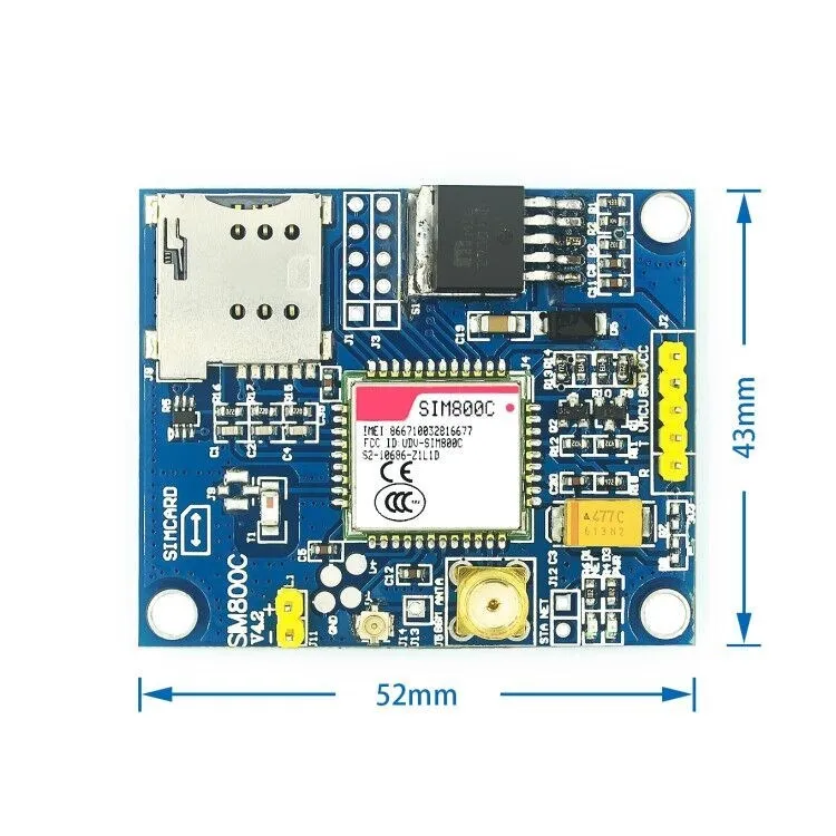 SIM800C-Modul SMS-Daten können anstelle des globalen SIM900A-Entwicklungsboards verwendet werden