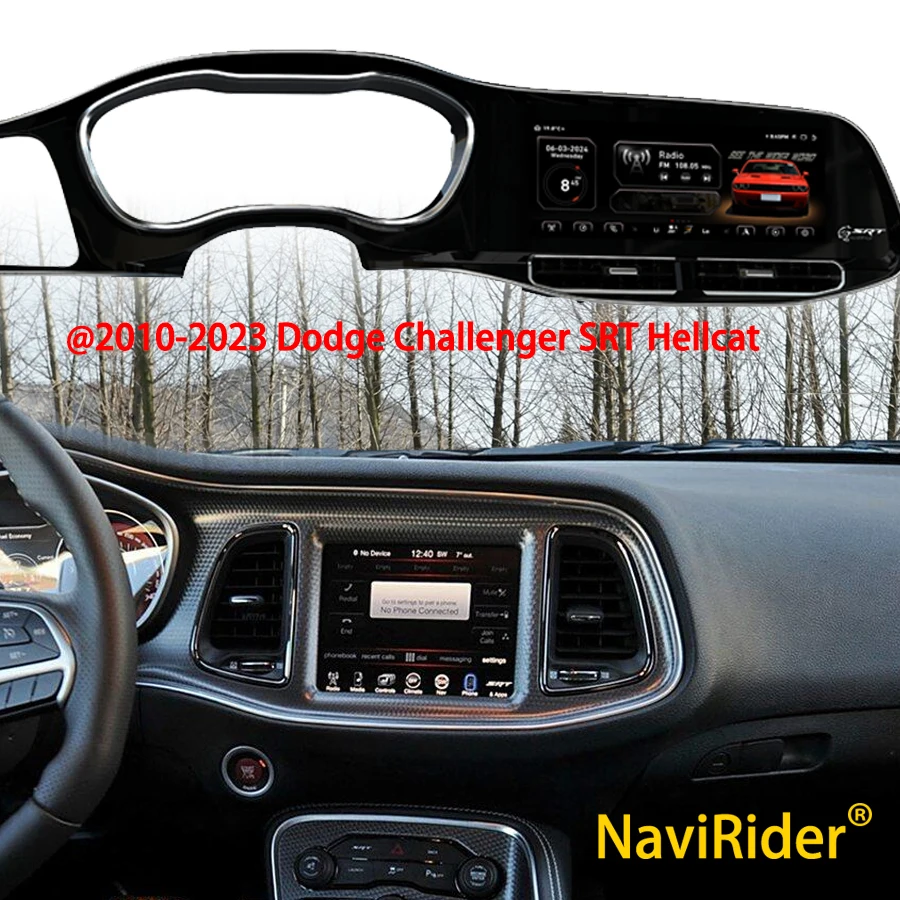 

Android 13, радио Carplay, мультимедийная стереосистема для Dodge Challenger SRT Hellcat 2010-2023, GPS Navi, авто видеорегистратор, головное устройство