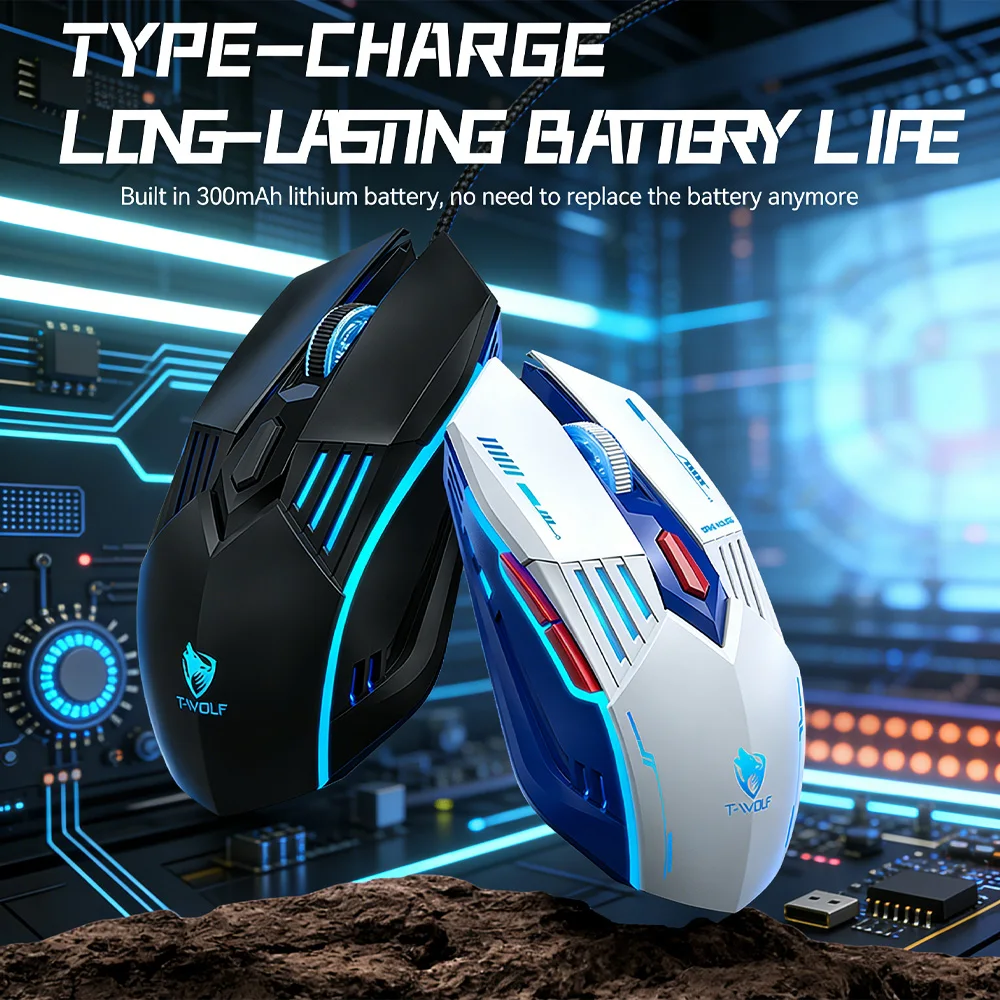 

X7 Bluetooth 3 Mode Wireless Gaming Mouse 2.4G Rechargeable Ergonomic Office Mouse Lightweight Mice For PC Laptop Computer For M