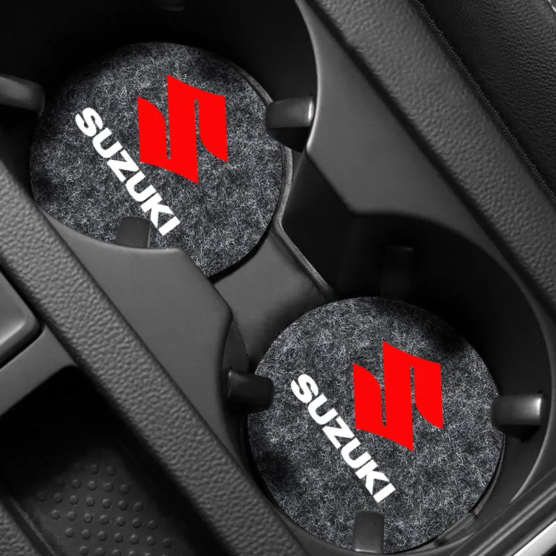 Car Coaster Water Cup Slot Non-Slip Mat felt Pad Cup Holder Mat for Suzuki Samurai S-Cross SX4 Swift XL-7 Liana Spresso Celerio