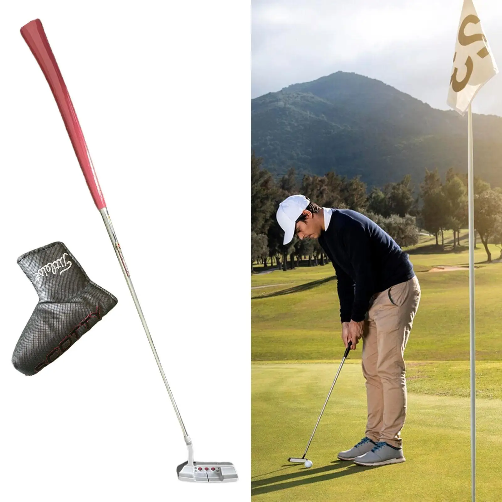 Golf Putter for Right Handed Golfers Golf Training Aid with Protective Cover