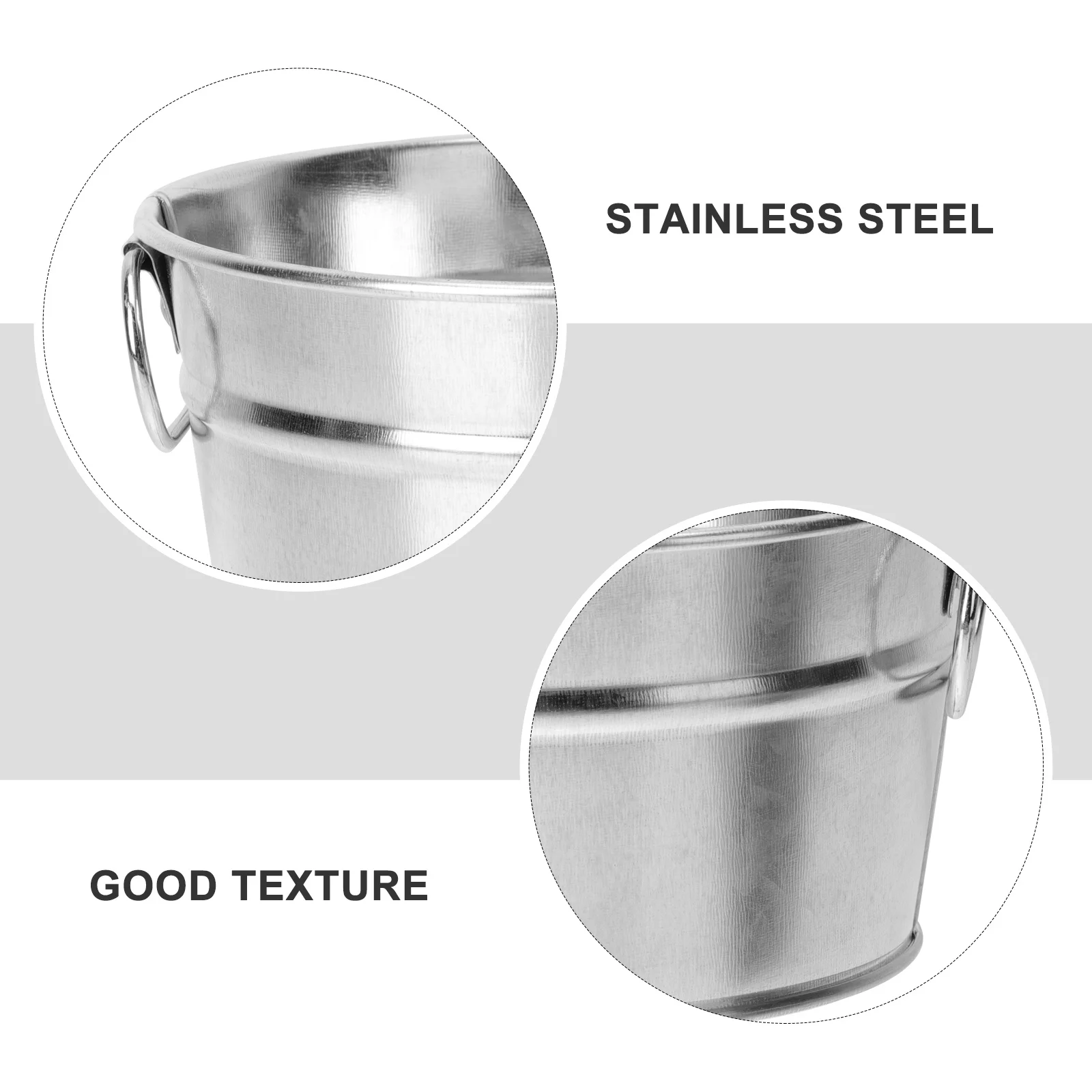

1Pcs Chicken Bucket Stainless Snack Food Container Large Capacity Ice Food Storage Bucket Restaurant Snack Holder