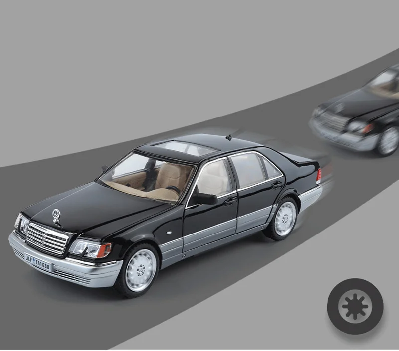 1:24 W140 S320 SEL Street Edition Legierung Oldtimer Modell Druckguss Metall Retro Alte Fahrzeuge Auto Modell Sound Licht Kinder Spielzeug Geschenk – Detail 11