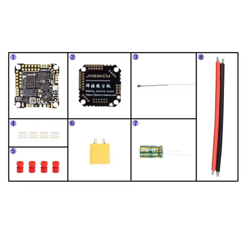Nuovo JHEMCU GHF435AIO V2 20A Controllore di volo 2-4S con OSD Baro Blackbox Ricevitore ELRS 2.4G integrato per RC FPV Freestyle Drone