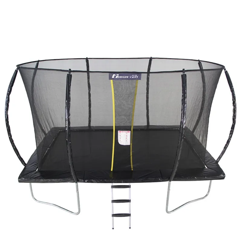 Black edition 8X12ft rectangle trampoline with ladder for outdoor trampoline park